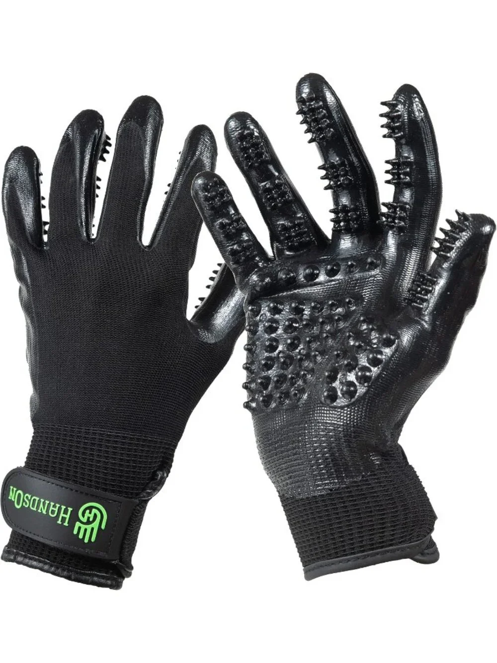 Hands On Pet Horse Grooming Gloves Scrub Shed Brush Groom Size Small HandsOn